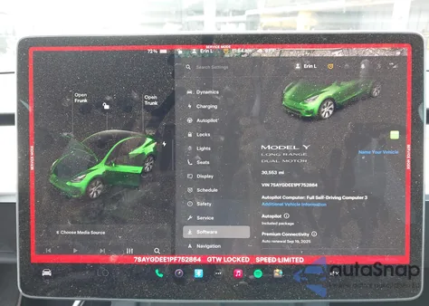 2023 Tesla Model Y Awd/Long Range Dual Motor All-Wheel Drive z USA, uszkodzony, nr VIN 7SAYGDEE1PF752864